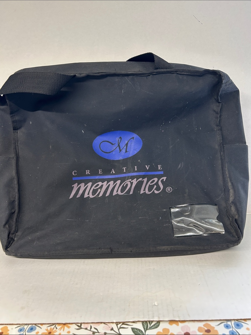 Creative Memories Black and Blue Logo Organizer Bag
